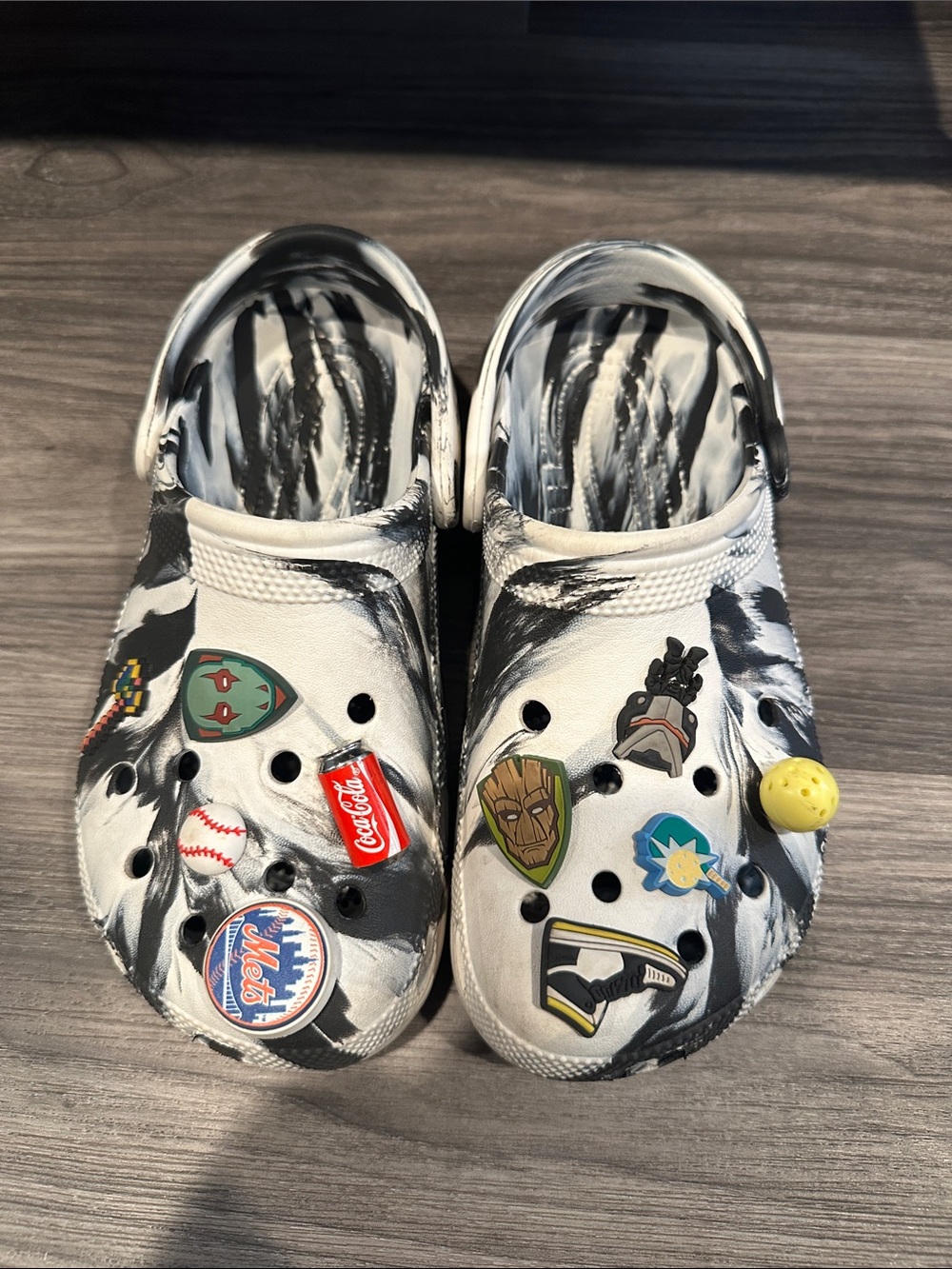 Black & White Marble Crocs- Jibbitz NOT Included